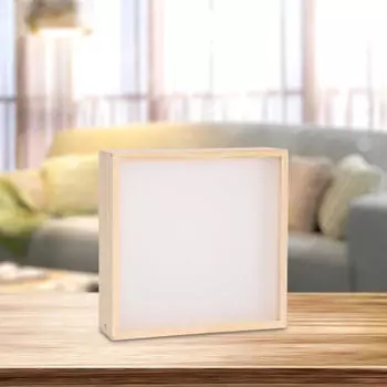 Деревянная рама Shadow Box с подсветкой Deep Витрина Коллекционные предметы Домашний декор DIY Подарки Витрина для 20.5cmx6cmx20.5cm_Wood Color