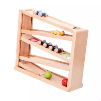 Деревянная рампа гоночная, гоночная трасса интересная игрушка для отслеживания падения мяча, для детей от 3 лет