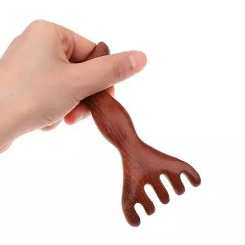 Деревянная расческа для массажа меридианов Health Head Акупунктура Расслабляющий массажер для кожи головы и тела для скребков лица Расслабляющий инструмент для тела Антистатический 12.5*5.5cm