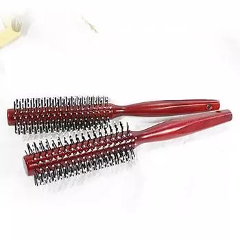 Деревянная расческа для вьющихся волос без щетины, грушевидная головка с цветком, пушистая расческа для укладки волос с V-образными зубцами Middle