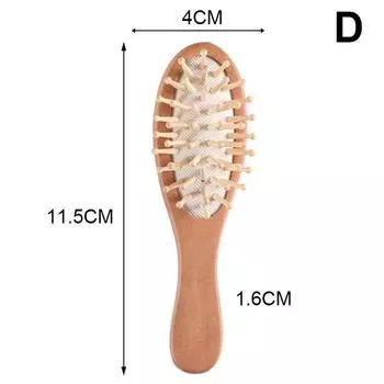 Деревянная расческа с подушкой безопасности, парикмахерская расческа для макияжа, бытовая расческа, массажная расческа D