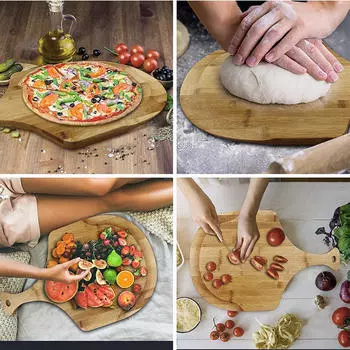 Деревянная разделочная доска для пиццы и поднос для подачи сырных закусок