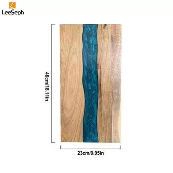 Деревянная разделочная доска со смолой, уникальный дизайн для приятного времяпрепровождения на кухне, для сервировки, подарок для любителей кулинарии синий