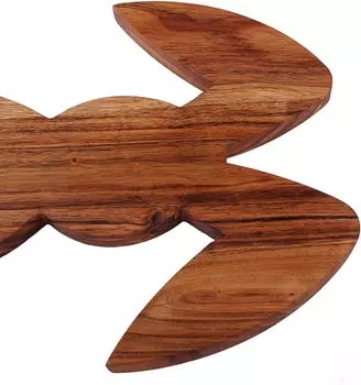 Деревянная разделочная доска в форме кролика, деревянная разделочная доска для кухни, деревянные разделочные доски для колбасных изделий, забавное сервировочное блюдо для сыра и еды, 14,5 x 9,8 Large коричневый