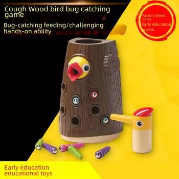 «Деревянная развивающая игрушка «Дятел» для раннего развития детей по методике Монтессори»