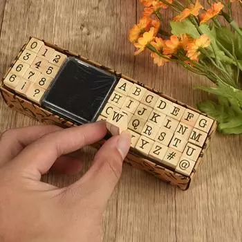 Деревянная резиновая печать номер буква символ плюс печать грязь DIY скрапбукинг журнал блокнот украшения художественные принадлежности Wooden Rubber Stamp