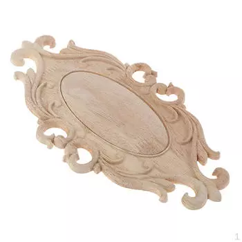 Деревянная резная аппликация в винтажном стиле, неокрашенная мебель