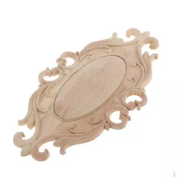 Деревянная резная накладка аппликация мебель угловое украшение квадратные наклейки неокрашенные шкафы окно