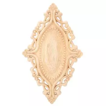 Деревянная резная наклейка, накладка, неокрашенная резьба, аппликация, домашний настенный мебельный декор