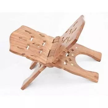 Деревянная резная подставка для священных книг ручной работы для Корана, Библии, Бхагаваты, Гиты, Рамаяны и Гуру Грантх Сахиб для чтения, подставка-рехал