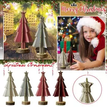 Деревянная рождественская елка для домашнего рабочего стола One Size винный