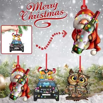 Деревянная рождественская елка, сделай сам, подвесная бирка, рождественские украшения, подвесное украшение, подарок, деревянная бирка, подвеска для украшения дома