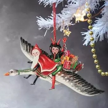 Деревянная рождественская подвеска Yousheng, забавное подвесное украшение в виде Санты, мультяшное праздничное украшение со шнурком для украшения каминной полки