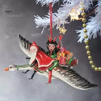 Деревянная рождественская подвеска, забавный Санта, подвесное украшение, мультяшное праздничное украшение со шнурком для украшения каминной полки A