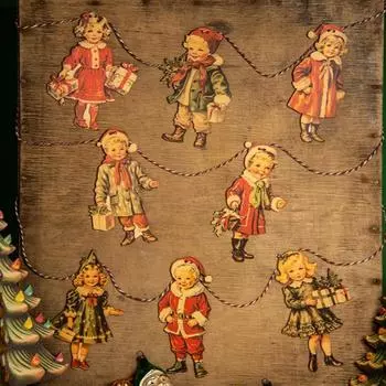 Деревянная рождественская винтажная гирлянда Деревянный настенный декор Рождественская елка Деревянные гирлянды на Хэллоуин Украшения Тыква тыква