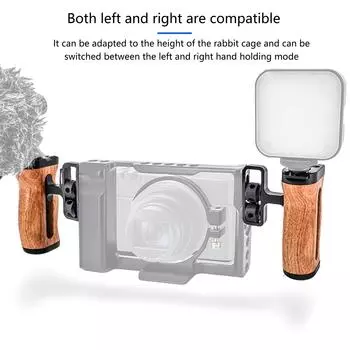 Деревянная ручка-держатель для камеры с удлинителем для холодного башмака для зеркальных камер, крепление для заполняющего света Single Side Handle