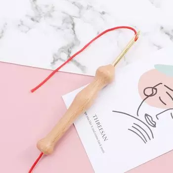 Деревянная ручка для вязания, ткачества, иглы «сделай сам», набор для заправки ниток, ручка для вышивания, швейные принадлежности, игла-дырокол 11.5cm