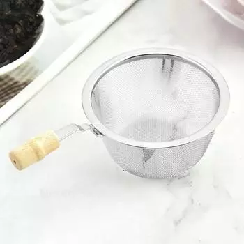 Деревянная ручка для заваривания чая из нержавеющей стали ситечко для чая кухонный гаджет фильтр для чая сок S