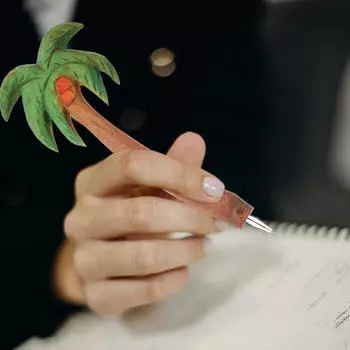 Деревянная ручка из кокосовой пальмы, канцелярские товары ручной работы, шариковая ручка, деревянная ручка с ручной резьбой для