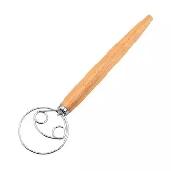 Деревянная ручка миксер для муки кухонные инструменты для выпечки бытовой ручной миксер для муки Миксер для муки с двойным кольцом