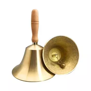 Деревянная ручка рождественские колокольчики рождественское украшение для вечеринки ретро ручной звонок колокольчик многоцелевой для ремесла сигнализация школа церковь бар as show