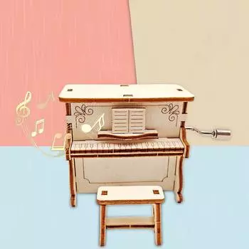 Деревянная ручная музыкальная шкатулка DIY, музыкальная тема, рождественский подарок