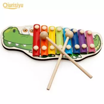 Деревянная музыкальная игрушка-ксилофон в виде животного, стучащая рукой Caterpillar
