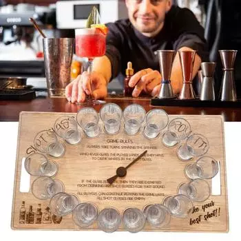 Деревянная рюмка рулетка игра для питья рулетка для взрослых Spin And Sip Group