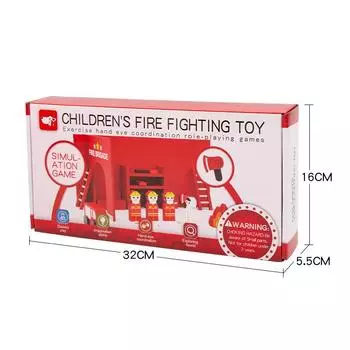 Деревянная сцена Пожар Строительный блок Игрушки Для детей Интерактивная игра