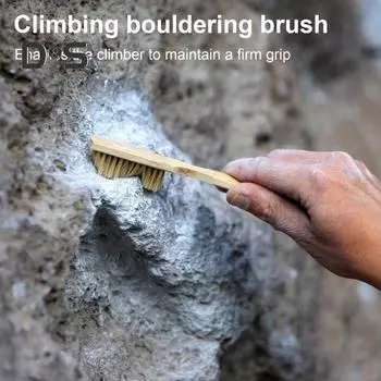 Деревянная щетка для скалолазания с эргономичной ручкой, густая щетина кабана, портативная щетка для скалолазания в помещении и на открытом воздухе, инструмент для чистки B