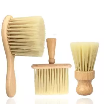 Деревянная щетка, расческа для шеи, тряпка для лица, парикмахерская, инструменты для стрижки волос, инструменты для укладки