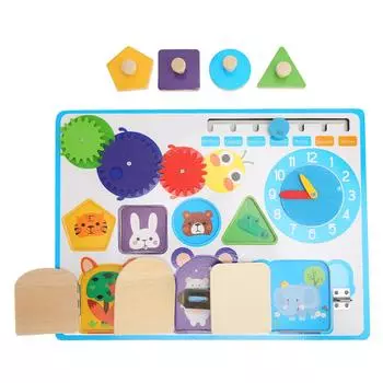 Деревянная сенсорная доска для улучшения координации, успокаивающие часы, сенсорная доска для занятий