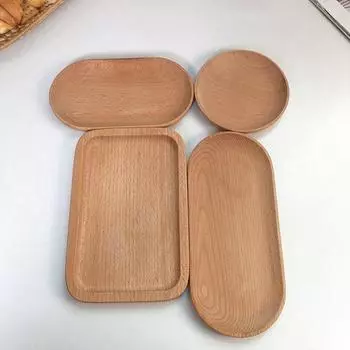 Деревянная сервировочная тарелка, квадратный и круглый поднос для десерта, фруктовый десерт, торт, закуска, конфеты, деревянные миски