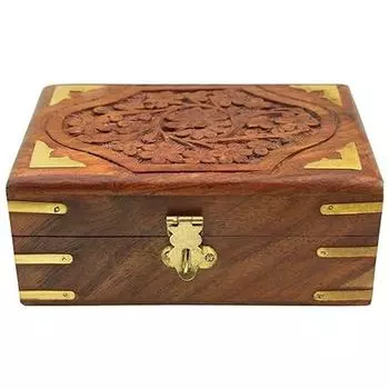 Деревянная шкатулка для драгоценностей ручной работы для женщин, органайзер для драгоценностей, резная резьба ручной работы, подарочные товары