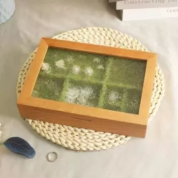 Деревянная шкатулка для драгоценностей в стиле ретро, шкатулка для хранения ювелирных изделий, органайзер для хранения ювелирных изделий Walnut&Pattern A