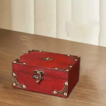 Деревянная шкатулка для хранения ожерелий и сережек style C