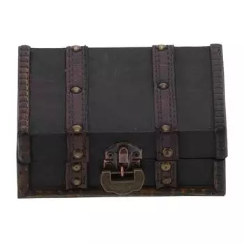 Деревянная шкатулка для хранения в стиле ретро, настольная шкатулка для хранения украшений, ожерелий, сережек