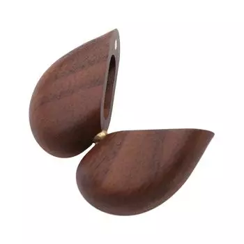 Деревянная шкатулка для колец с одним отделением в форме сердца, держатель для колец, винтажная шкатулка-органайзер для украшений, свадебная Heart Shaped