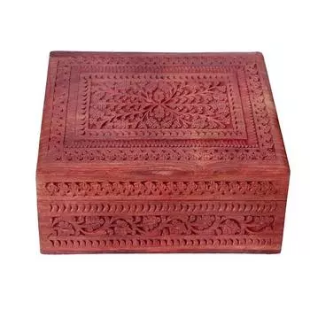 Деревянная шкатулка для украшений диаметром 30,48 см для женщин. Органайзер для драгоценностей, деревянная шкатулка ручной работы с резьбой