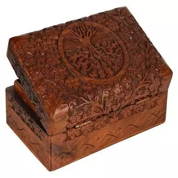 Деревянная шкатулка для украшений для женщин 20,32 см органайзер для украшений квадратный деревянный