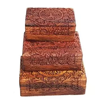 Деревянная шкатулка для украшений ручной работы для женщин Деревянный органайзер для украшений ручной работы