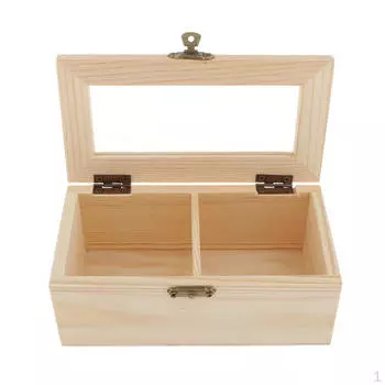 Деревянная шкатулка с 2 отделениями и замком, шкатулка, квадратная крышка для ювелирных изделий,