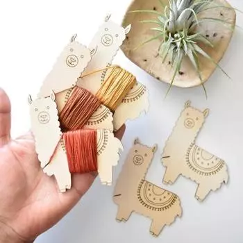 Деревянная шпулька для вышивки животных, устройство для хранения ниток, моталка для вышивки крестом в форме животных D