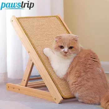 Деревянная сизальовая когтеточка для кошек Износостойкая доска для кошачьих царапаньев Съемная когтеточка для кошек Аксессуары для кошек