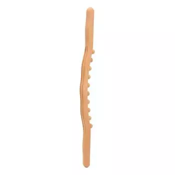 Деревянная скребковая палочка с волнообразной ручкой, массажный ролик, отполированная вручную массажная палочка Гуаша