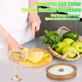 Деревянная солонка для коктейлей «Маргарита» с ароматом соли, коктейльная банка для соуса «Маргарита»