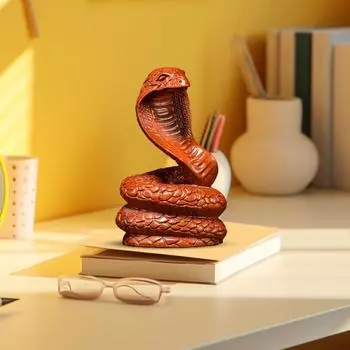 Деревянная статуэтка змеи 2025 китайский Новый год фэн-шуй зодиакальное животное маленькая реалистичная скульптура змеи для домашнего офиса стол декор