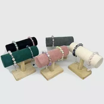 Деревянная стойка для демонстрации браслетов, стойка для хранения часов и браслетов, однослойная стойка для украшений в форме буквы I чёрный