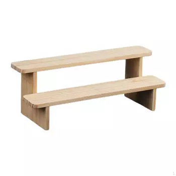 Деревянная стойка для демонстрации, многоярусная полка для коллекции кукол 2 layer S