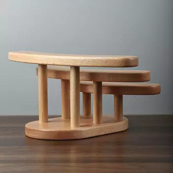 Деревянная стойка для демонстрации специй Настольная многоцелевая подставка для кексов